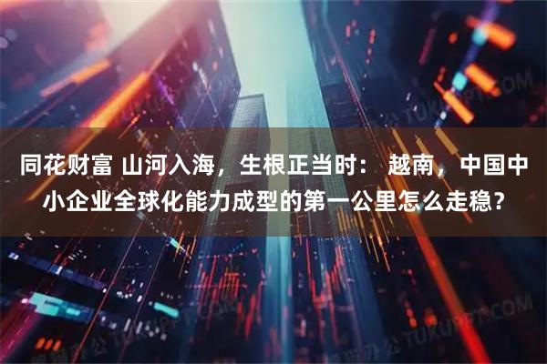 同花财富 山河入海，生根正当时： 越南，中国中小企业全球化能力成型的第一公里怎么走稳？