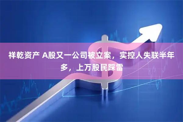祥乾资产 A股又一公司被立案，实控人失联半年多，上万股民踩雷